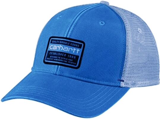 Carhartt Mens Quality Goods Logo Patch Ball Cap Blue Canvas - One Size