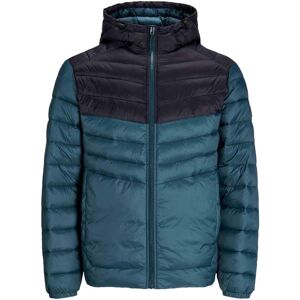 Jack & Jones Mens Quilted Puffer Jacket - Blue - Size Medium