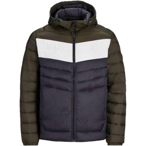 Jack & Jones Mens Quilted Puffer Jacket - Black - Size Large