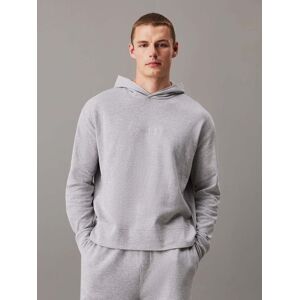 Calvin Klein Icon Cotton Terry Mens Hoodie Grey - Size Small