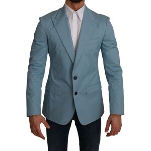 Dolce & Gabbana Mens Fantasy Pattern Slim Fit Coat Jacket - Blue Rayon - Size It 48 (Men'S)