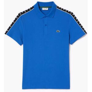 Lacoste Mens Regular-Fit Stretch Mini Piqué Polo Shirt In Blue Cotton - Size Small