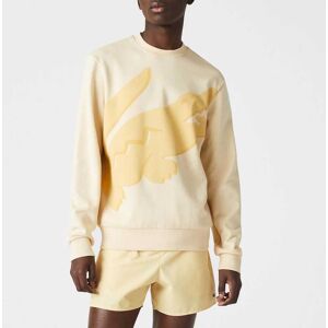 Lacoste Mens Classic Fit Big Logo Sweatshirt In Yellow Cotton - Size Medium