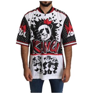 Dolce & Gabbana Mens White King Panda Top T-Shirt Material_polyester - Size It 46 (Mens)