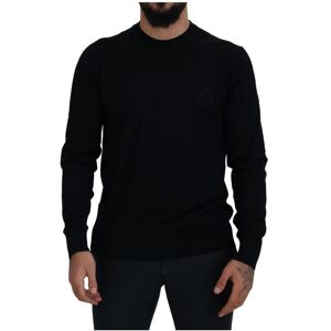 Dolce & Gabbana Mens Black Virgin Wool Crewneck Pullover Sweater Material_wool1 - Size It 54 (Mens)