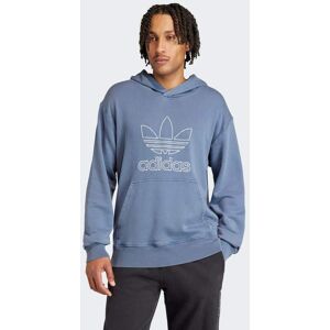Adidas Originals Mens Adicolor Outline Trefoil Hoodie - Blue Cotton - Size Small