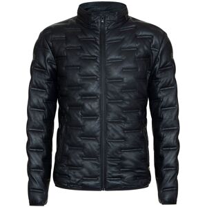 Infinity Leather Mens Puffer Quilted Bomber Jacket - Recife - Black - Size Medium