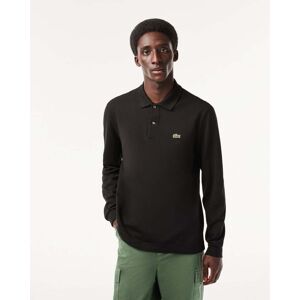 Lacoste Original L.12.12 Mens Polo Shirt Long Sleeve Cotton - Black - Size Medium