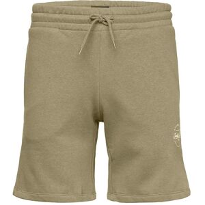 Jack & Jones Mens Shorts Regular Fit Basic Cotton Blended Sweat Dusty Olive - Size Medium