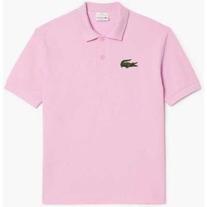 Lacoste Mens Loose-Fit Piqué Polo Shirt In Pink Cotton - Size Small