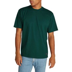 Calvin Klein Mens Woven Label Relaxed T-Shirt In Green Cotton - Size X-Small