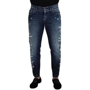 Dolce & Gabbana Mens Blue Wash Cotton Regular Denim Jeans Pants Material_cotton - Size It 50 (Mens)