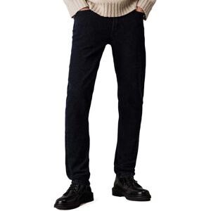 Calvin Klein Mens Slim Tapered Jeans In Denim - Blue Cotton - Size 28w/32l