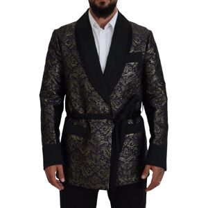 Dolce & Gabbana Mens Baroque Jacquard Wrap Jacket - Gold - Size It 52 (Men'S)