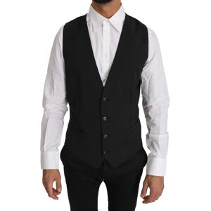 Dolce & Gabbana Mens Gray Solid 100% Wool Waistcoat Vest - Grey - Size It 50 (Men'S)
