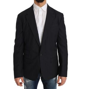 Dolce & Gabbana Mens Gray Striped Wool Jacket Coat Slim Blazer - Grey - Size It 50 (Men'S)