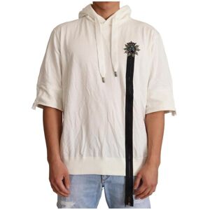 Dolce & Gabbana Mens White Hooded Limited Edition Sweater - Off-White Material_cotton - Size It 50 (Mens)