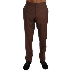 Dolce & Gabbana Mens Brown Wool Silk Formal Trousers Pants - Size It 54 (Men'S)