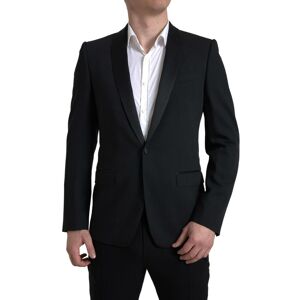 Dolce & Gabbana Mens Black Wool Single Breasted Martini Blazer - Size It 48 (Men'S)