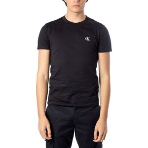 Calvin Klein Jeans Mens T-Shirt In Black Cotton - Size Small