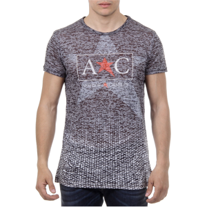 Andrew Charles By Andy Hilfiger Mens T-Shirt Short Sleeves Round Neck Black Levi - Size X-Large