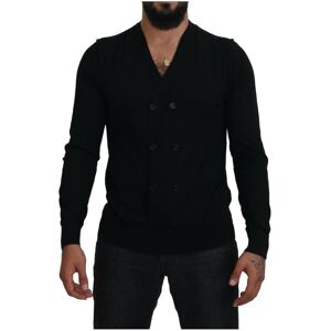 Dolce & Gabbana Mens Black Cashmere Button Down Cardigan Sweater Material_cashmere - Size It 50 (Mens)