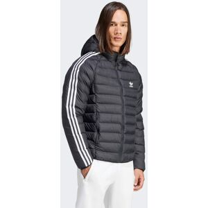 Adidas Originals Mens Padded Hooded Puffer Jacket - Black/white Recycled Material - Size Medium