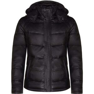 Infinity Leather Mens Black Puffer Quilted Warm Bomber Hooded Jacket - Size 5xl