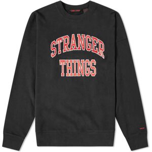 Levis Levi'S Mens X Stranger Things Black 'Stranger Things' Oversized Sweatshirt Cotton - Size Medium