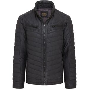 Infinity Leather Mens Black Quilted Puffer Bomber Jacket - Torpoint Lamb Leather - Size 5xl