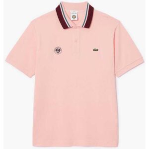 Lacoste Mens Sport Roland-Garros Edition Umpire Polo Shirt In Pink Cotton - Size Small
