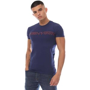 Emporio Armani Mens Crewneck T-Shirt In Blue - Size Medium