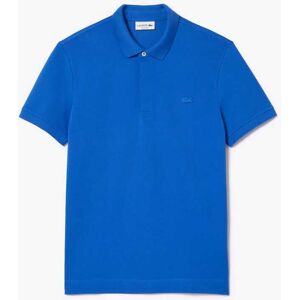 Lacoste Mens Regular-Fit Paris Stretch Piqué Polo Shirt In Blue Cotton - Size Medium