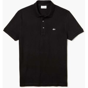 Lacoste Mens Slim-Fit Stretch Piqué Polo Shirt In Black Cotton - Size X-Small