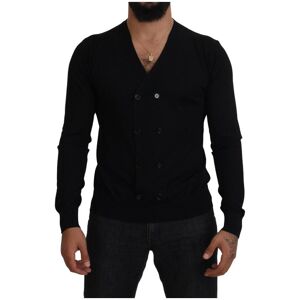 Dolce & Gabbana Mens Black Cashmere Button Down Cardigan Sweater Material_cashmere - Size It 50 (Mens)