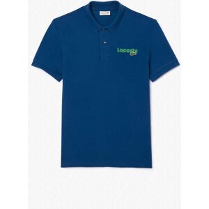 Lacoste Mens Regular Fit L.12.12 Washed Effect Polo Shirt In Blue Cotton - Size 2xl