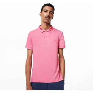 Lacoste Mens Slim Fit Movement Polo Shirt In Pink - Size Medium