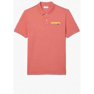 Lacoste Mens Regular Fit L.12.12 Washed Effect Polo Shirt In Red Cotton - Size 2xl