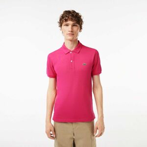 Lacoste Mens Slim Fit L.12.12 Piqué Polo Shirt In Pink Cotton - Size Medium
