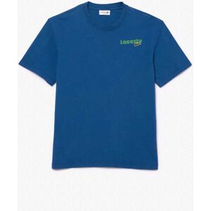 Lacoste Mens Washed Effect Ombré Print T-Shirt In Blue Cotton - Size 2xl