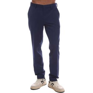 Hugo Mens Getlin212x Trousers In Dark Blue Wool - Size 32w/32l