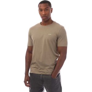 Hugo Boss Mens Dero222 Logo Print T-Shirt In Brown Cotton - Size 2xl