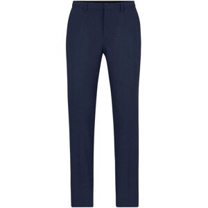 Hugo Mens Hesten232x Trousers In Dark Blue Wool - Size 32w/32l