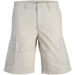 Jack & Jones Mens Shorts Summer Cotton Cargo Combat - Sand - Size X-Small