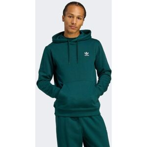 Adidas Originals Mens Trefoil Essentials Hoodie - Forest Green Cotton - Size X-Small