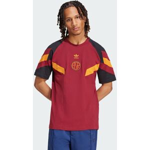 Adidas Performance Mens As Roma Originals Tee - Red Cotton - Size X-Small