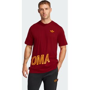Adidas Originals Mens As Roma Graphic Tee - Red Cotton - Size Small