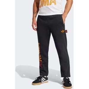 Adidas Originals Mens As Roma Graphic Pants - Black Cotton - Size 2xl