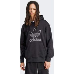 Adidas Originals Mens Adicolor Outline Trefoil Hoodie - Black Cotton - Size X-Small