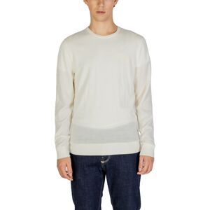 Calvin Klein Jeans Mens Crew Neck Sweater Classic Fit - White Merino - Size X-Large